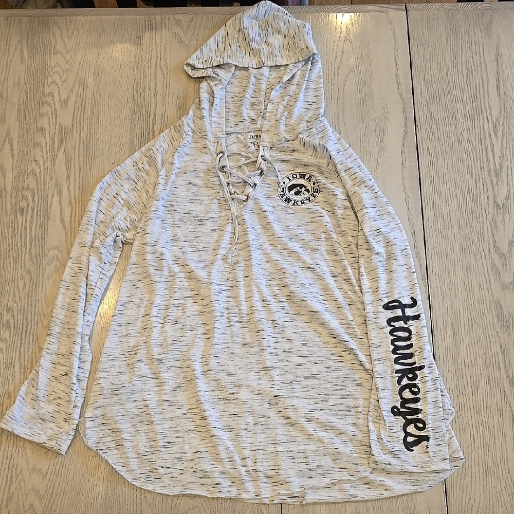 Gray Hawkeyes Hooded Top